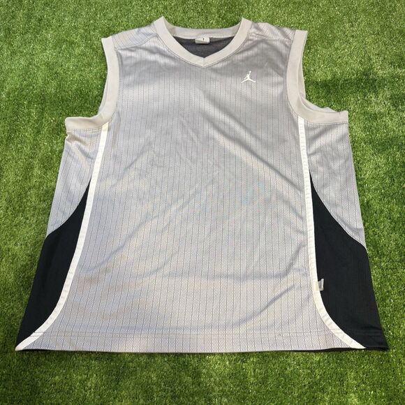 Nike Michael Jordan Sleeveless Jersey Shirt Men’s XL Silver Basketball Vintage - Picture 1 of 6